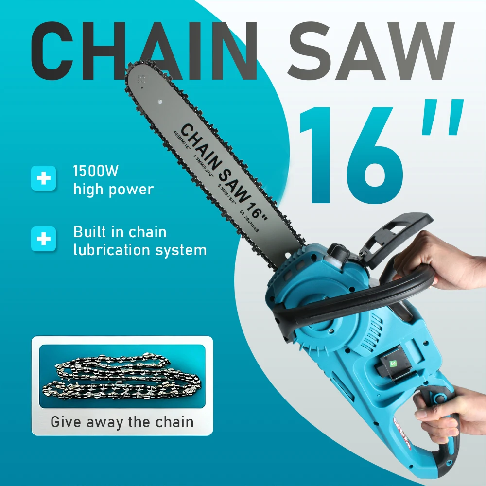 

16 Inch Brushless Cordless Chainsaw for Makita Battery - Portable Chainsaw for Tree Trimming, Wood Cutting & Yard Work