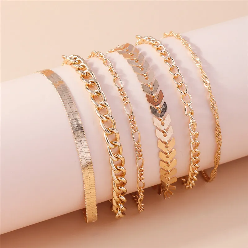 Aihua Bohemian Kristall türkisch glücklich blau Auge Armband Armreif für Frauen Gold Farbe Kette Armband Set Vintage Boho Schmuck Geschenke – Detail 21