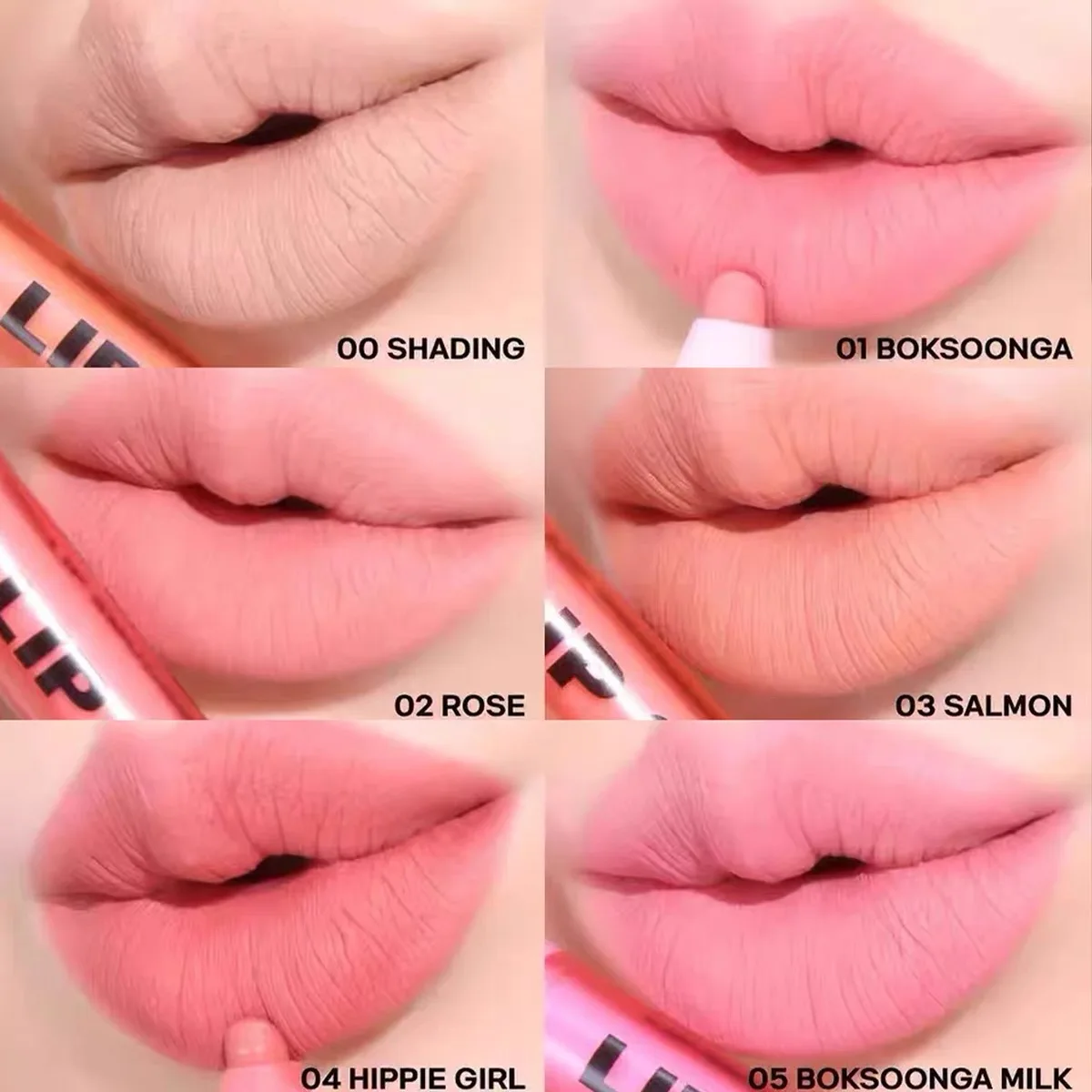 Amuse Fine Slim Rossetto opaco Matita per labbra Impermeabile Matita per labbra rosa vibrante a lunga durata Cosmetico senza sbavature