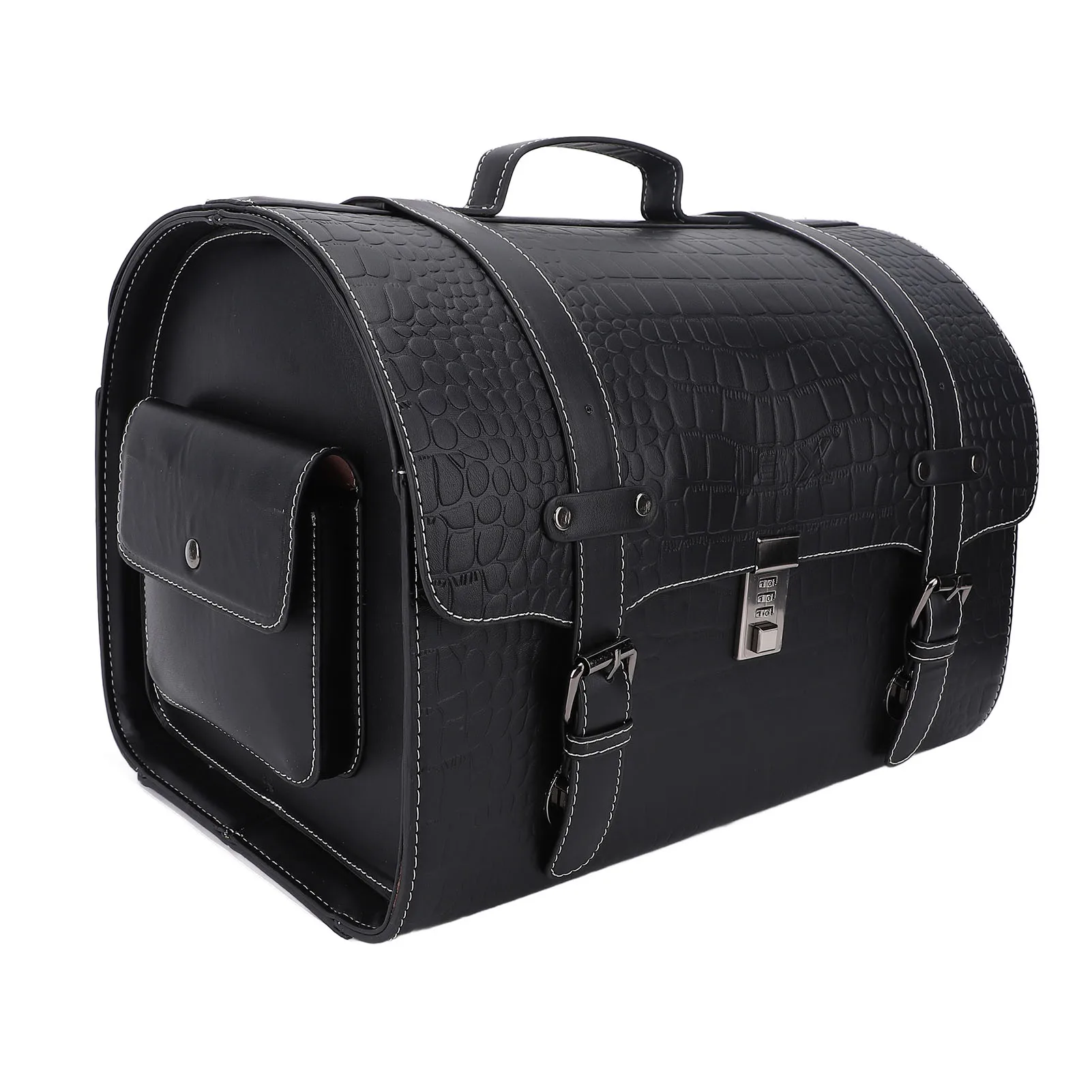 Motorcycle Tail Bag 29.5L - Large Capacity Quick Release Waterproofing Multifunctional Rear Luggage Storage Bag Password Lock