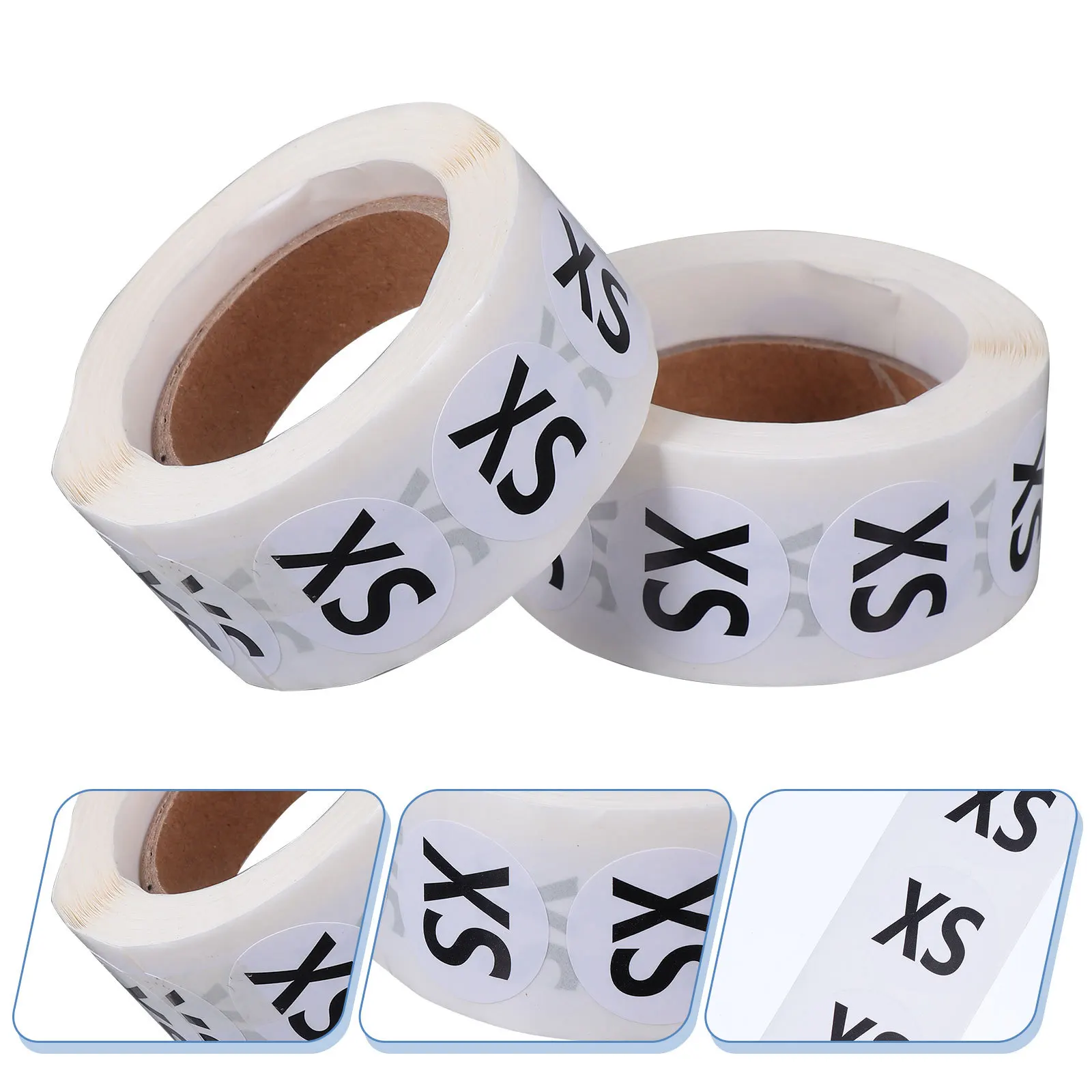 

2 Roll Label Clothing Sticker Size Self-Adhesive Round Multi-functional Practical