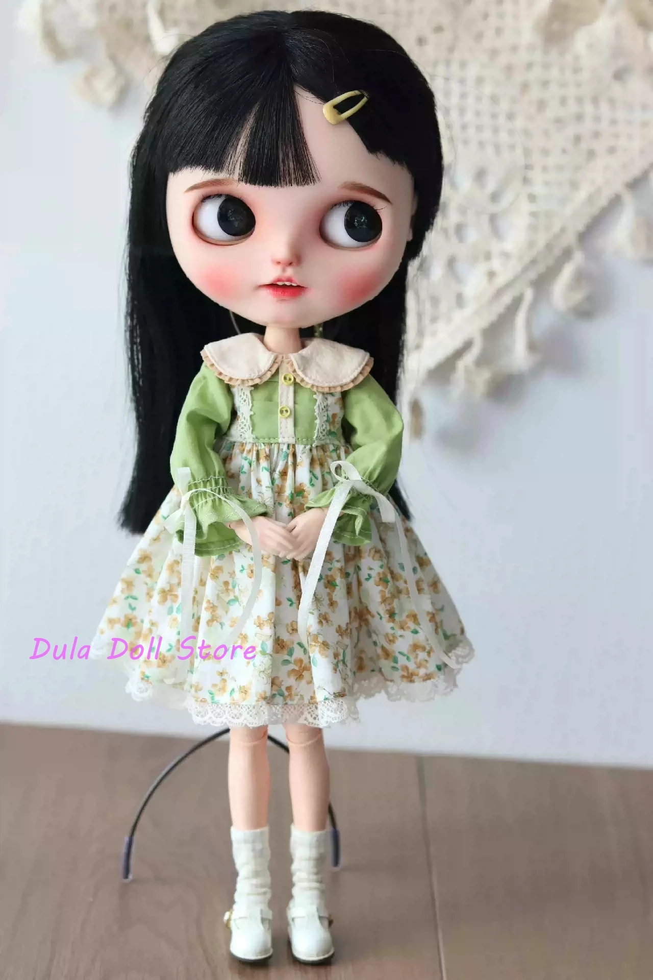 

Dula Doll Clothes Dress Apricot blossoms drizz skirt Blythe Qbaby ob24 ob22 ob11 Azone Licca ICY JerryB 1/6 Bjd Doll Accessories