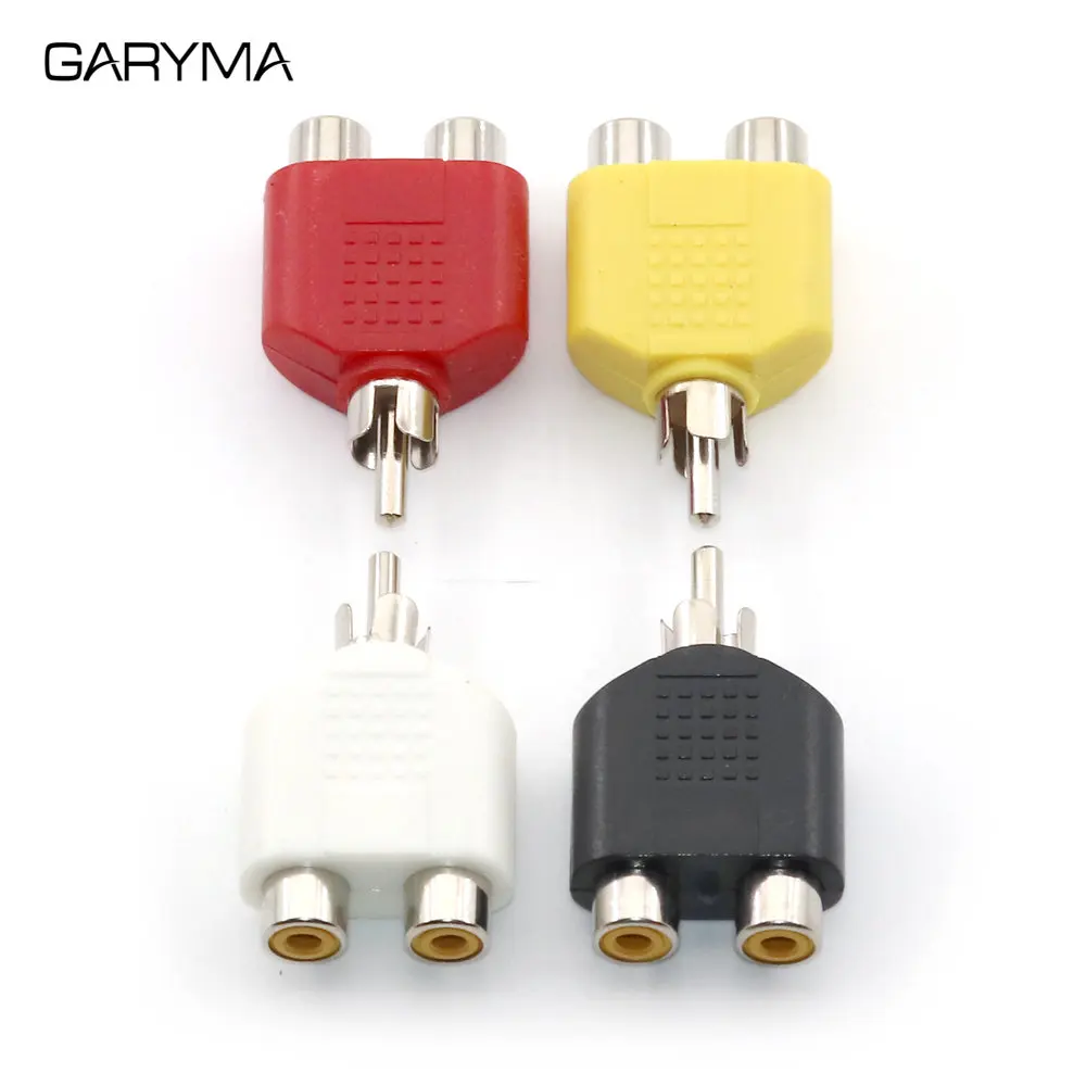1 ذكر إلى 2 أنثى RCA Y الخائن AV الصوت والفيديو التوصيل محول AV جاك RCA التوصيل إلى محول مزدوج