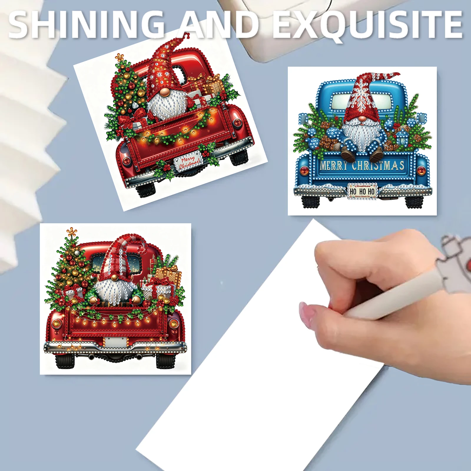 Xmas Resin Art - 6pcs Xmas Pattern DIY Diamond Painting