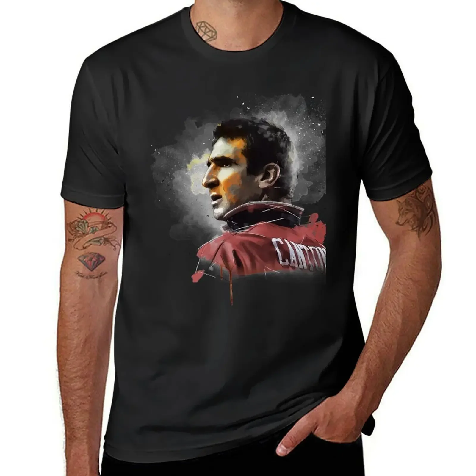 Eric Cantona Painting T-Shirt custom t shirt cheap stuff plus size tops sports fans mens plain t shirts