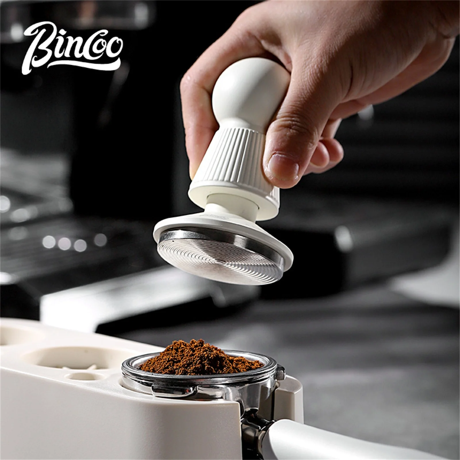 BINCOO 58mm Coffee Tamper Constant Pressure Espresso Tampers with Calibrated Spring Loaded Coffee Leveler For Home Barista Tools