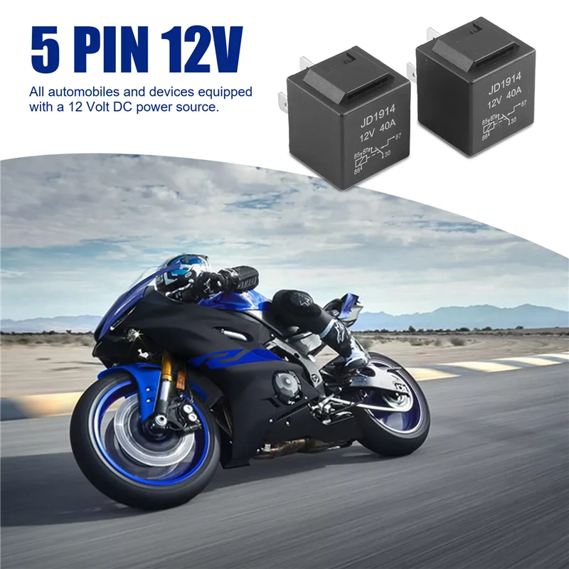 

A77Q-10 шт. 5-контактное реле 12 В (SPDT) (30/40 А) автомобильное реле 12 В для автомобильных вентиляторов