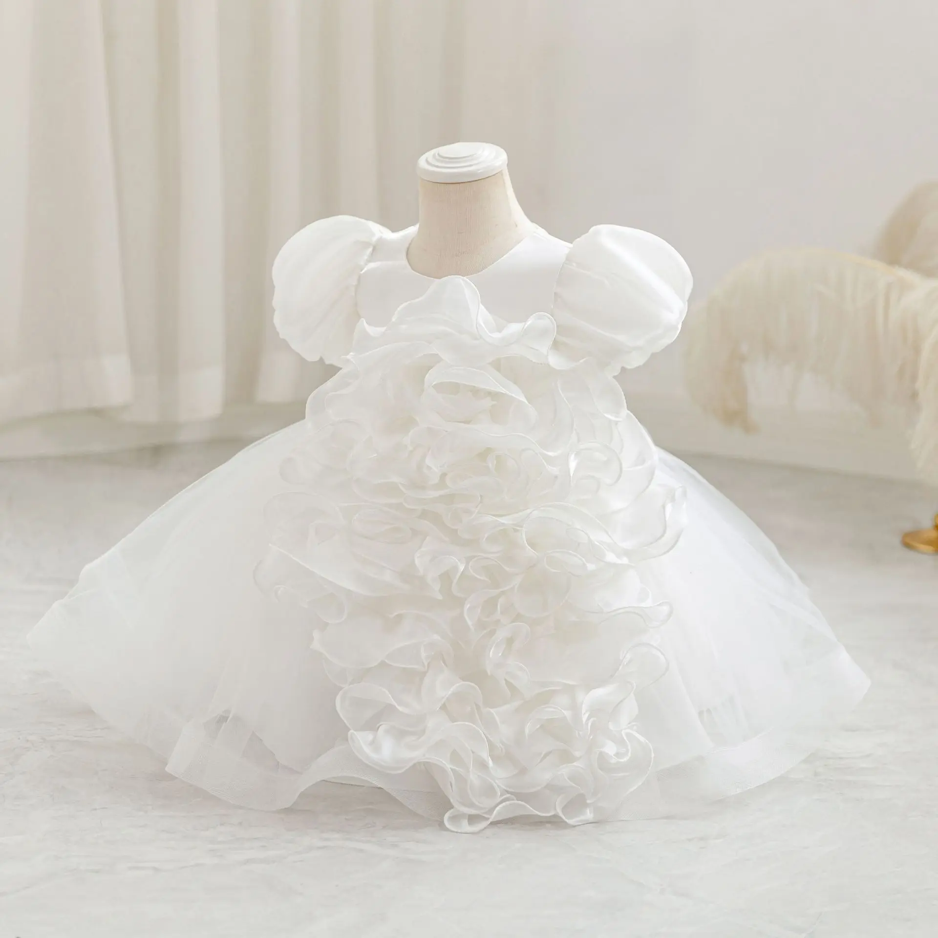 

New Baby Party Dress Kid Girls' Flower Dresses Tutu Child Girl Puffy Clothing