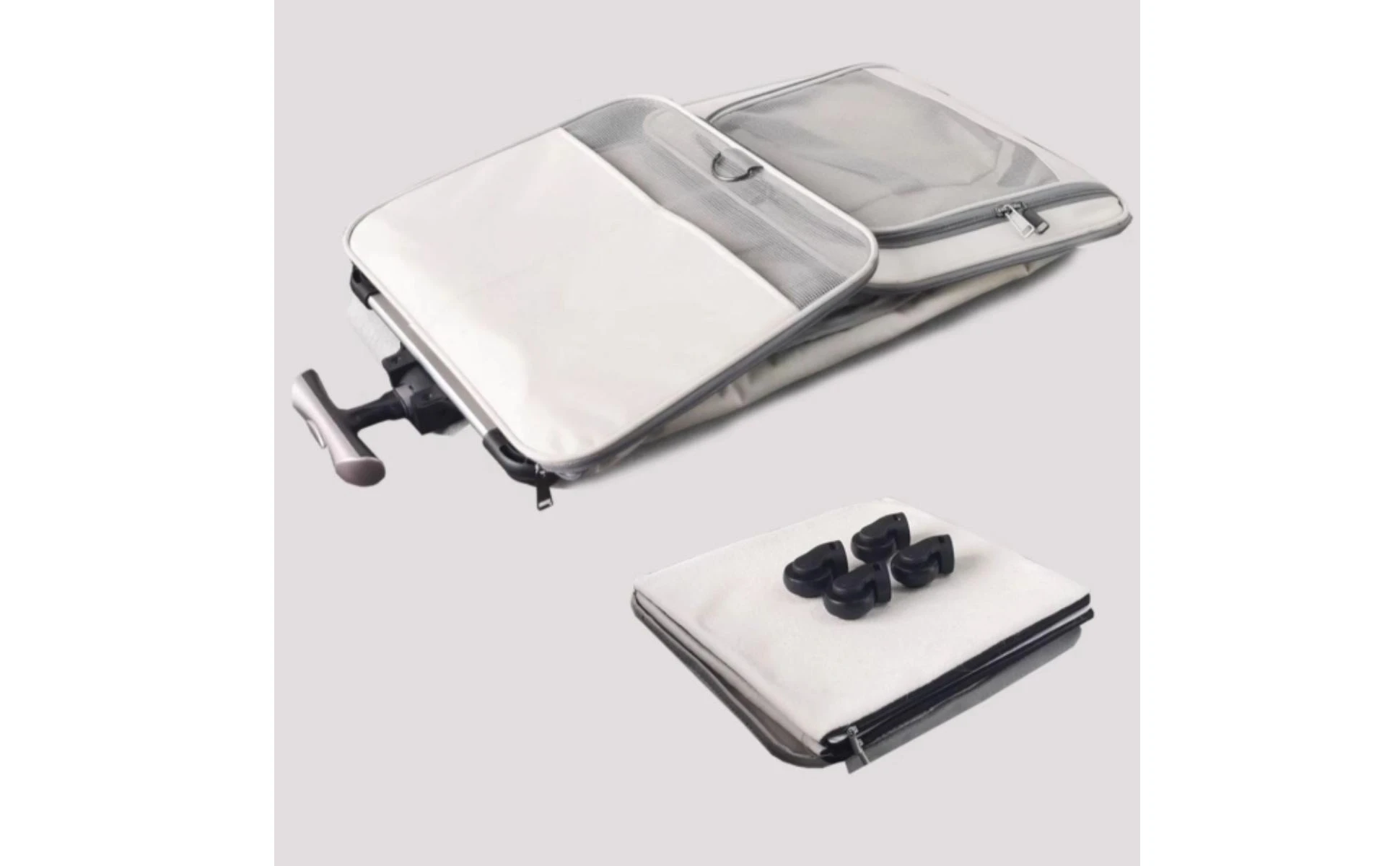 Pet Stroller Suitcase Telescopic Handle Soft-Sided Pet Stroller Pet Transport Top Opening Ventilated