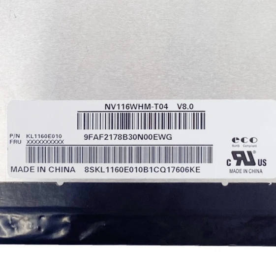 

NV116WHM-T04 V8.0 Laptop LCD Display Panel Matrix Touch Screen