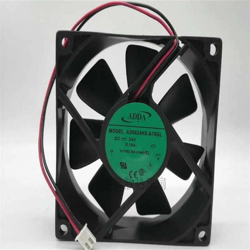 Original ADDA AD0824HX-A70GL 24V 0.16A 8025 8CM  2-wire inverter cooling fan