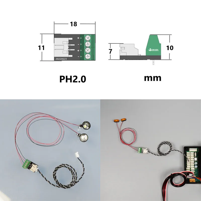 

4 in 1 PH2.0 Expansion Module Terminal Block for 1/14 Tamiya RC Truck Trailer Dump Truck Scania 770s Benz Actros Volvo MAN Parts