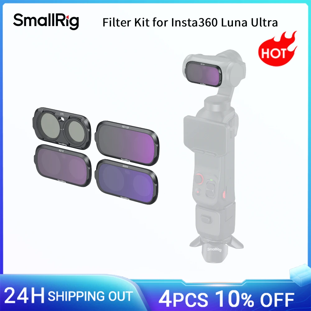Image of SmallRig Filter-Set für Insta360 Luna Ultra mit ND16 / ND64 / ND128 / CPL Filter zur Gleichmäßigen Lichtreduzierung und Minimierung von Farbverschiebungen -6688