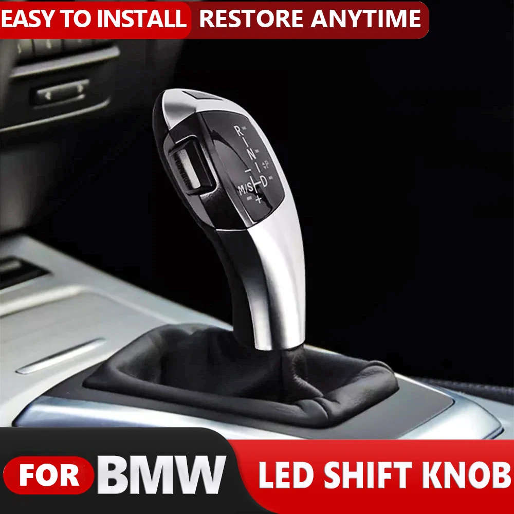 Carro LED engrenagem Shift Knob cabeça, alavanca automática Shifter, BMW E90, E60, E46, E38, E39, E92, E91, E61, E87, E93, E83, E85, E82, E81, e89,