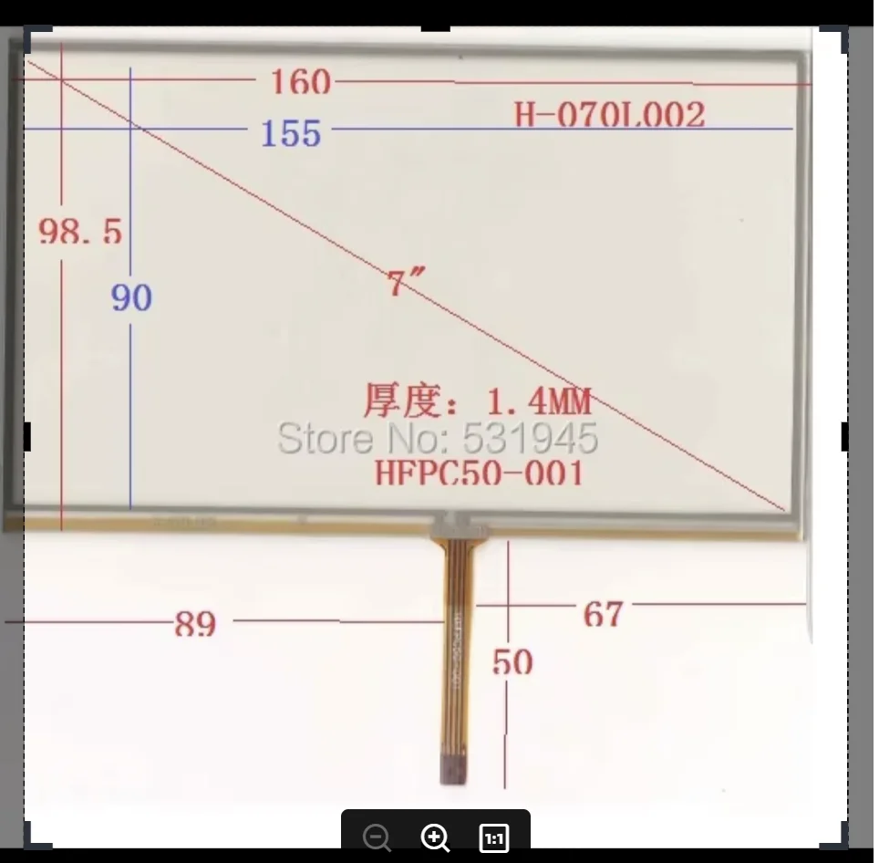 

ZhiYuSun New 7inch H-070L002 TOUCH Screen panels 160mm*98mm for GPS 160*98 Freeshipping used clarion GPS CAR
