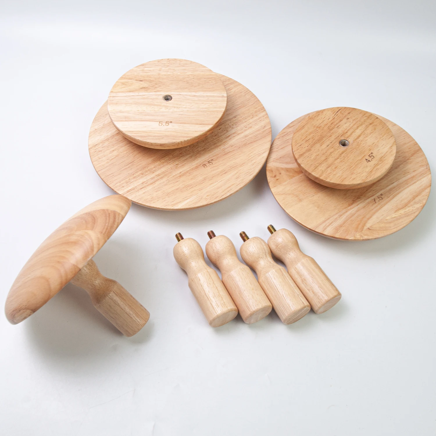 Pottery Molds 4.5\'\' /5.5\'\'/ 6.5\'\' Plaster Molds Wood Pottery Tools Ceramic Top Forms for DIY Bowls Plate Dish Slump Press