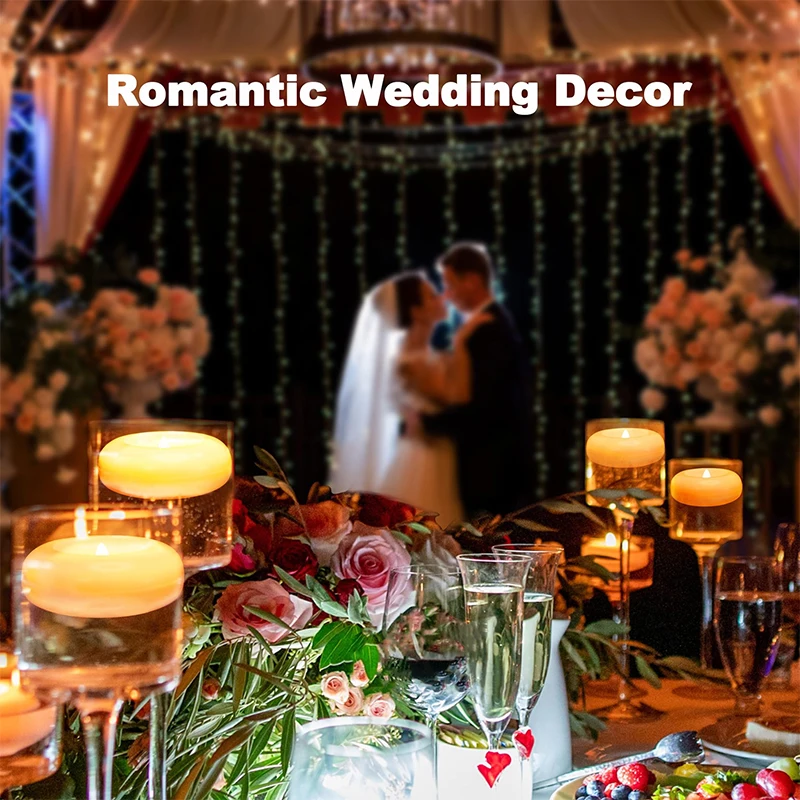6 Non Perforated Dish Candles Floating Pool Party Wedding Home Bathtub Water Tea Light Decoration Romantic Confession Candles