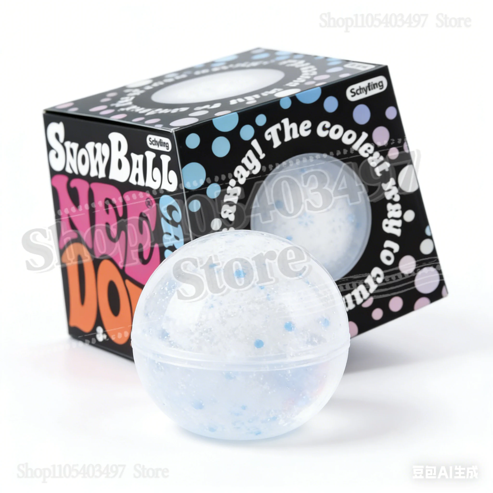 

New Products Cute Snowball Stress Balls with Box Sensory Toys Stress Relief Toys squishy Dough Ball Gifts for Adults Children