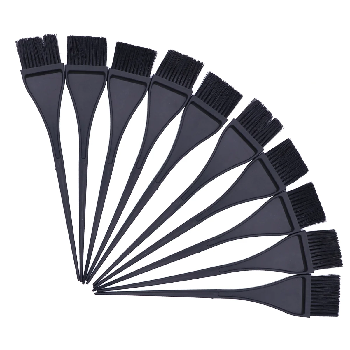 10PCS Professional Hair Tint Brush Hair Dye Applicator Dye Brush (Black)