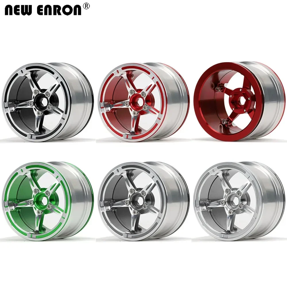 NEW ENRON 2.2 inch Alloy 5 Spokes Beadlock Wheels Rim for 1/10 RC Crawler Car Axial SCX10 II 90046 90053 RR10 Wraith 90048 TRX6