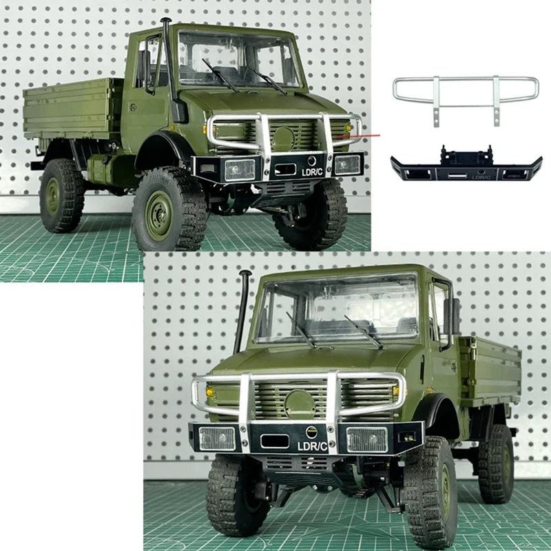 LD-P06 Metal Front Bumper For LDRC LD-P06 LD P06 Unimog 1/12 RC Truck Car Upgrades Parts Accessories