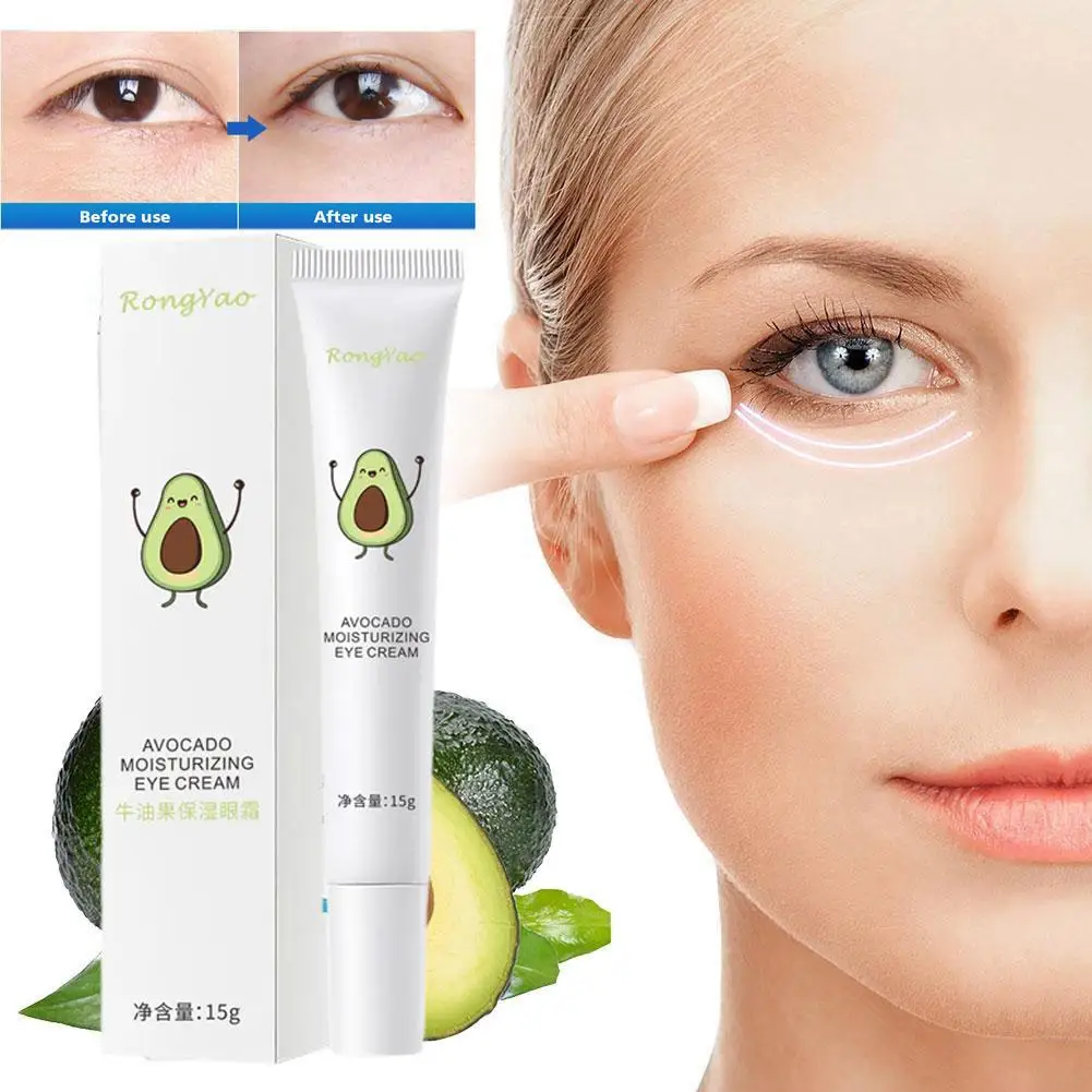 

15g Avocado Moisturizing Eye Cream Fade Eye Bags Firmness Wrinkle Whitening Massager Eye Serum Skin Moisturizing Care Beaut N5C1