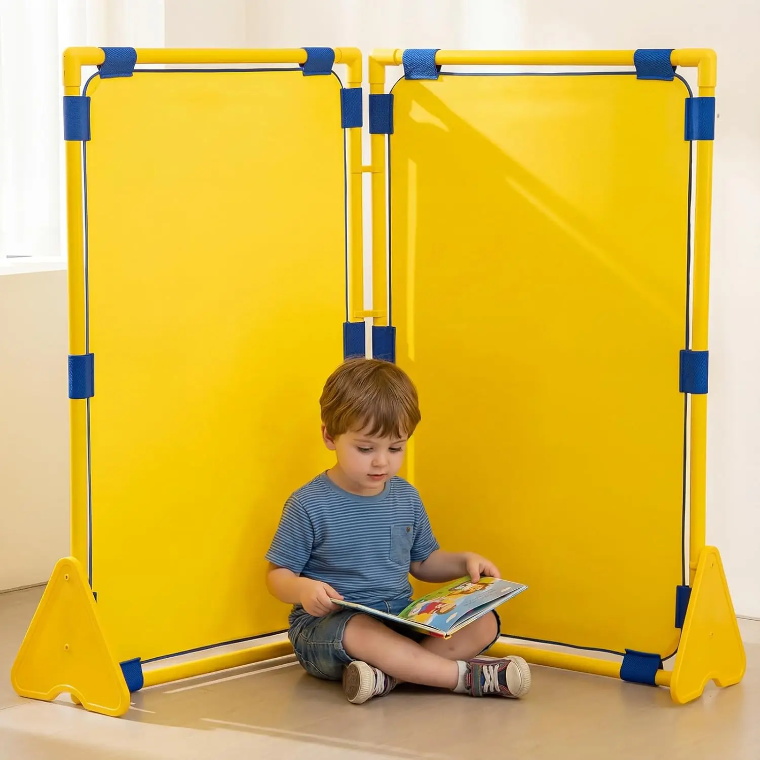 

Набор из 2-х желтых разделительных панелей для классов и детских зон, простая сборка, для зонирования помещения