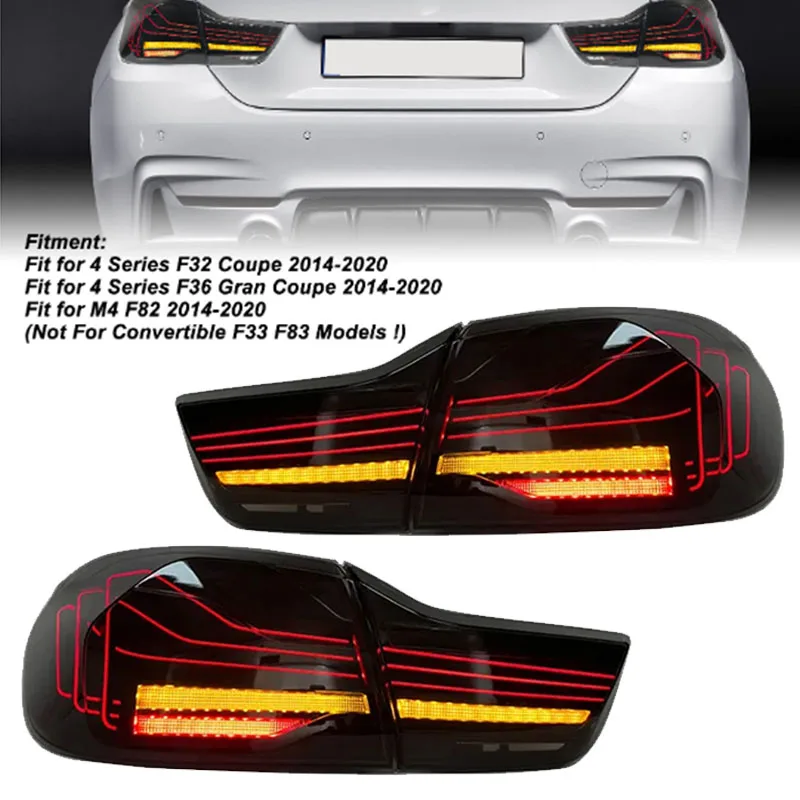 

New Car Tail Lights Parts For BMW 4 Series F32 F36 F82 M4 Taillights 2014-2020 Rear Lamp LED Signal Parking Lights