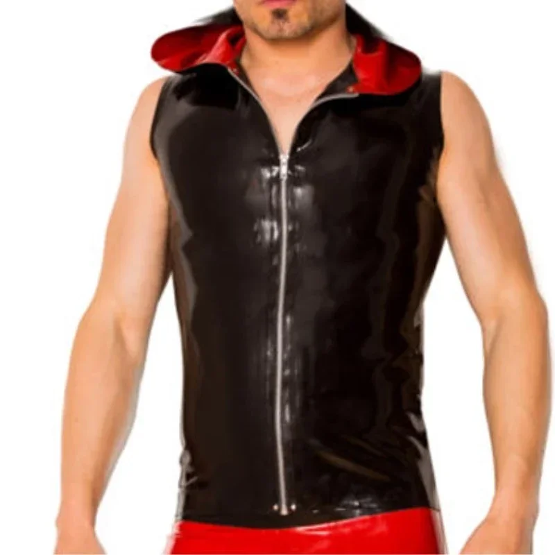 hot-sale-latex-100-rubber-coat-tops-black-red-hood-cosplay-party-size-xs-xxl-halloween