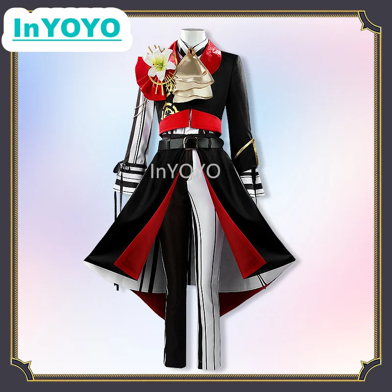 InYOYO Seraph Dazzlegarden Cosplay Costume Vtuber Nijisanji VOLTACTION RELOAD Handsome MV Uniform Halloween Outfit Men S-XXL New