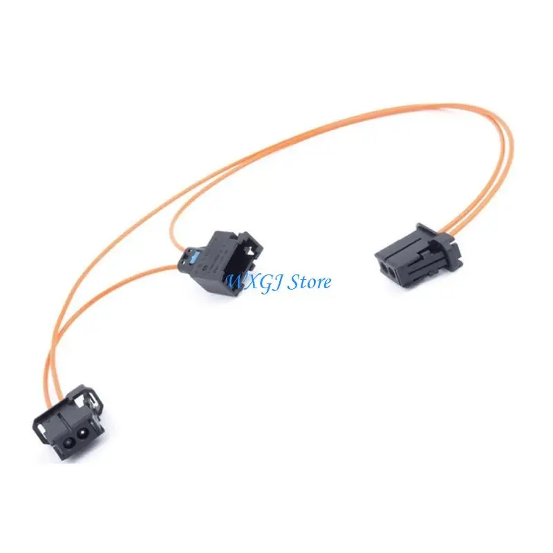 

37JE Fiber Connector Adapter 20cm 2 Male 1 Female Fiber Loop Bypass Suitable for Navigation & Digital FM Tuner