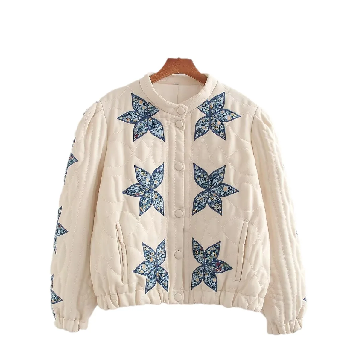 Women's Clothing 2025 Autumn and Winter New Fashion Color Blocked Cotton Jacket