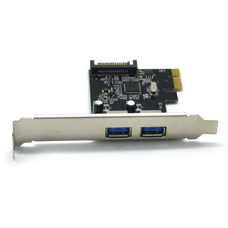 PCI-E to USB 3.0 Gen 1 2-Port Expansion Card PCI for Express USB Add in Card Internal USB Hub Converter for Desktop PC H