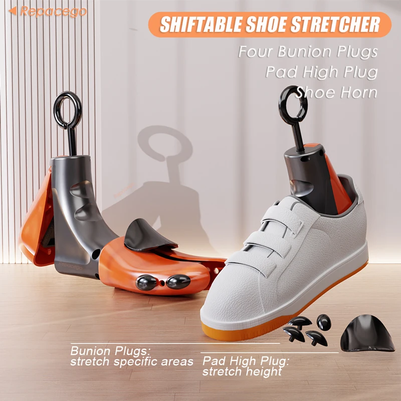 Repacego 1/2Pcs Shoe Stretcher Shoe Trees Universal Unisex Women Men Adjustable Length Width high top Expander Extender Keeper