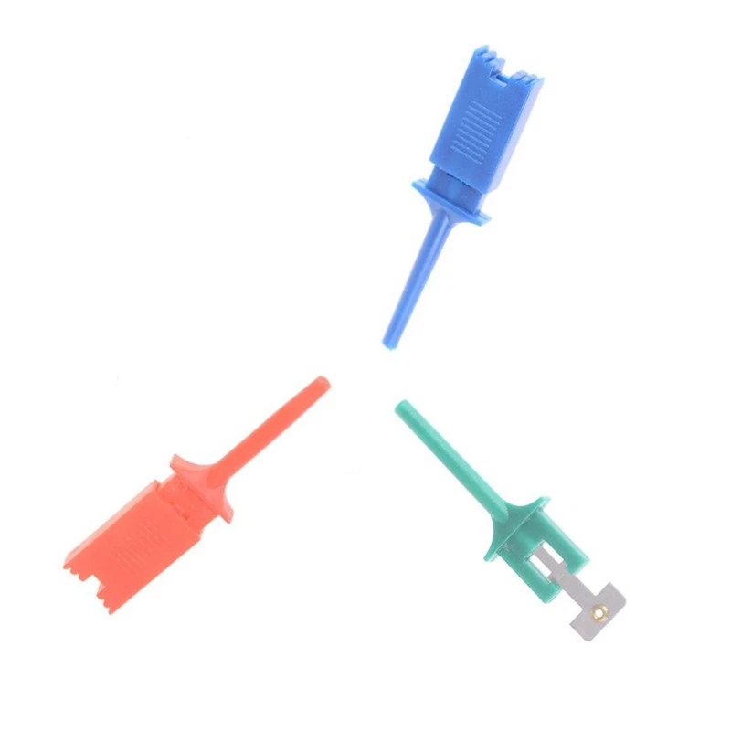 10Pcs Test Hooks Clips For Logic Analyzers Logic Test Clip Flattening Test Flat Hook Connection For Electronic Testing