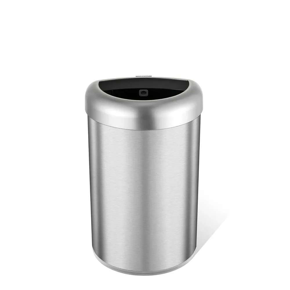 

21 Gallons Open Top Kitchen Trash Can Large Commercial Trash Can for Kitchen, Living Room, Office, 80 Liter Stainless