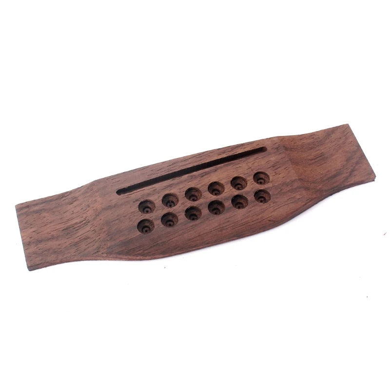 Rosewood Bridge for 12 String Acoustic Guitar Accessories Part Replacement