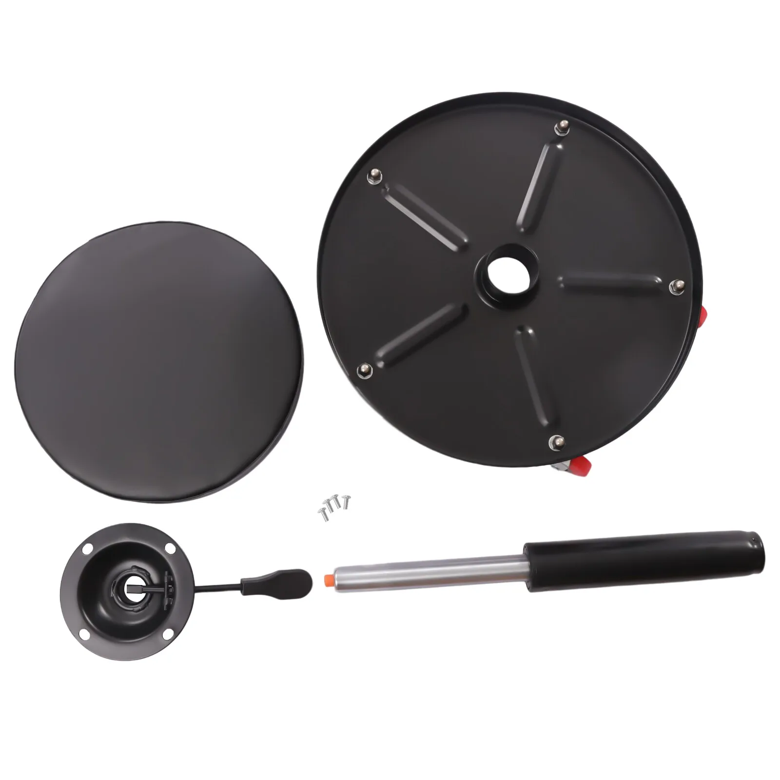 Banco de garagem rolante, assento de oficina mecânica, com 5 rodízios, 300LBS, altura ajustável 44-56cm, aço + PU