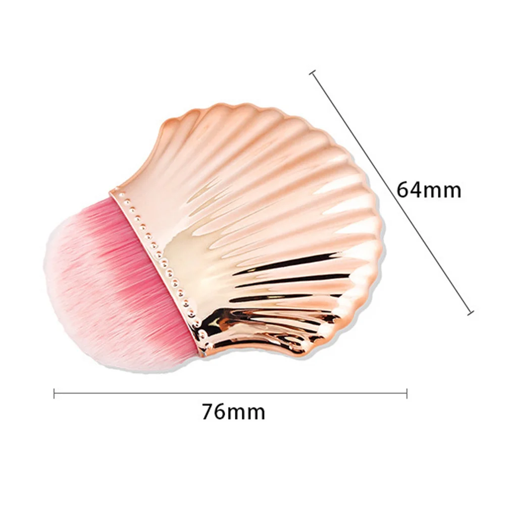 2 pçs pincéis de pó da arte do prego rosa ouro profissional pó limpador de lã macia escova de maquiagem para manicure unhas acrílicas unha polonês