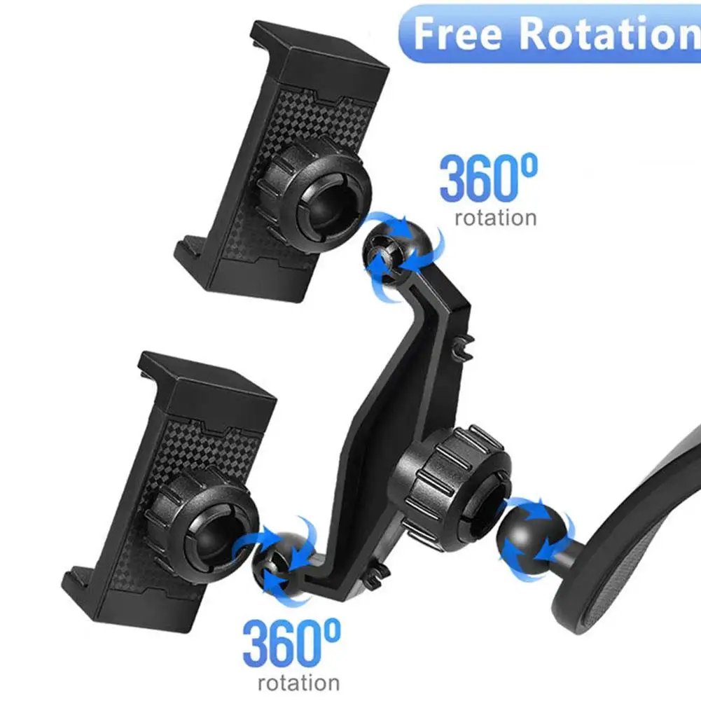 

Upgrade Universal Car Dual Head Phone Holder 360°Universal Sucker Car Dashboard Phone Bracket Phone Navigation Accessories