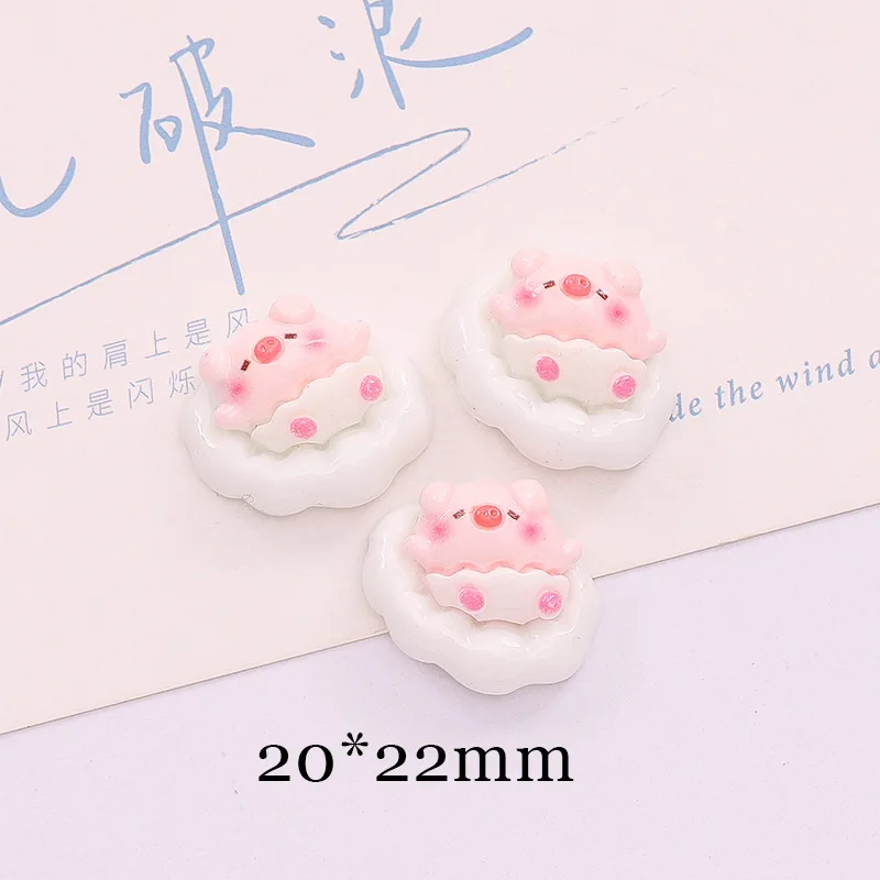 10 Pcs New Lovely Mini Cartoon Pink Piglet Series Resin Scrapbook Diy Jewellery Hairpin Accessories Decorate Craft