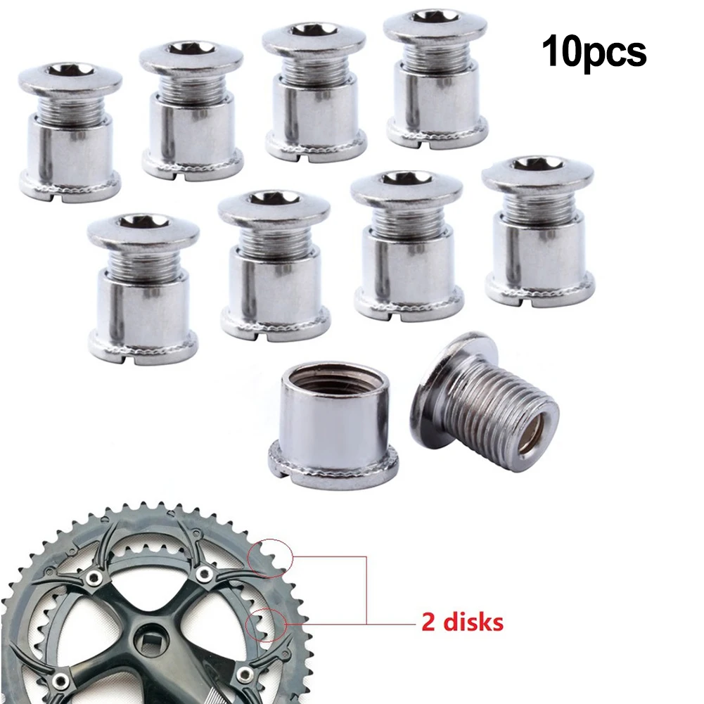 

10pcs Cycling Tool Chainring Screws Corrosion-Resistant Longer Service Parts Silver Single/Double/Triple Bolts Parts