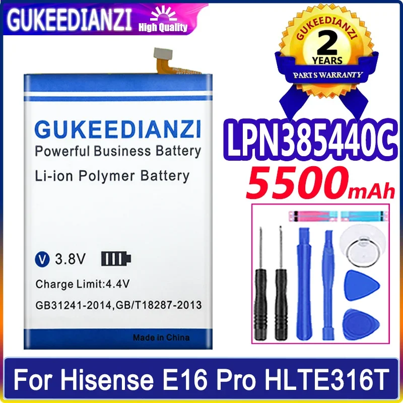 

Сменный аккумулятор GUKEEDIANZI LPN385440C 5500 мАч для Hisense E16 Pro E16Pro HLTE316T мобильный телефон