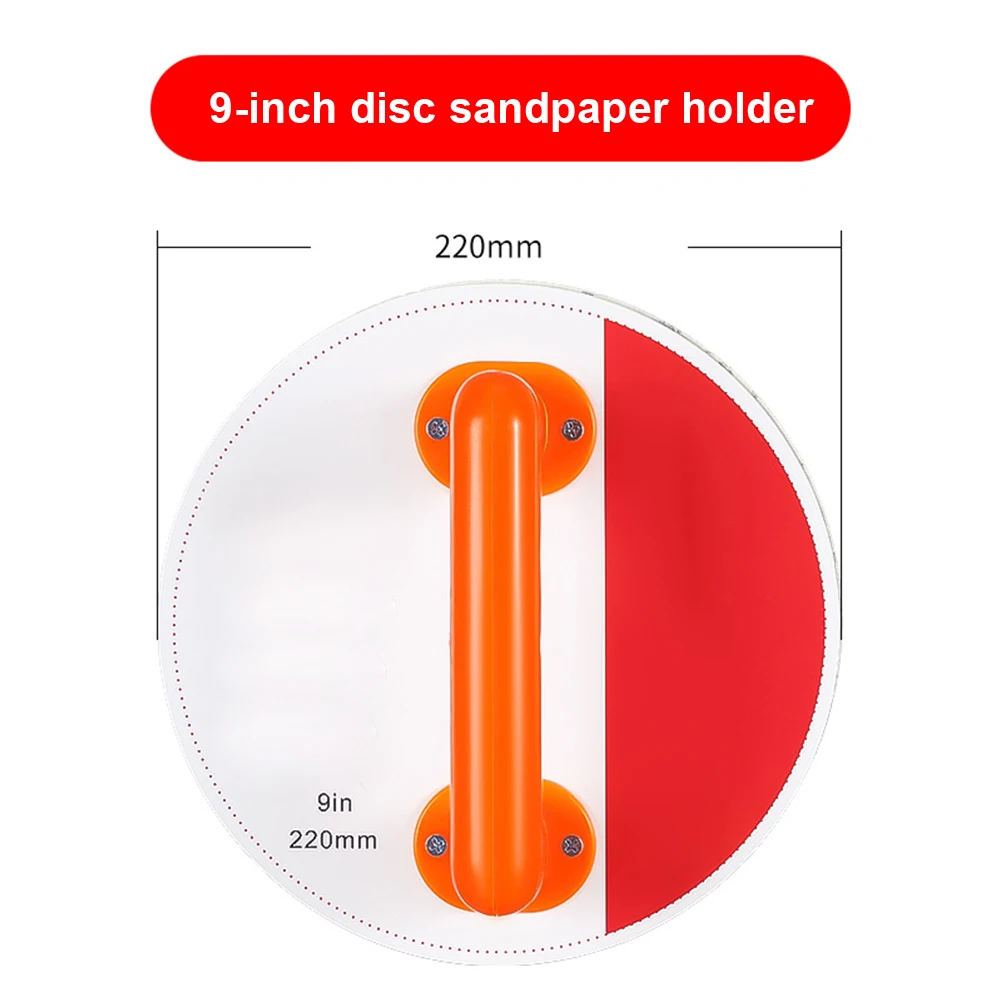 

1set 9inch Disc Sandpaper Holder Self-Adhesive Wall Sandpaper Holder With Non-Slip Grip For Sanding Applications