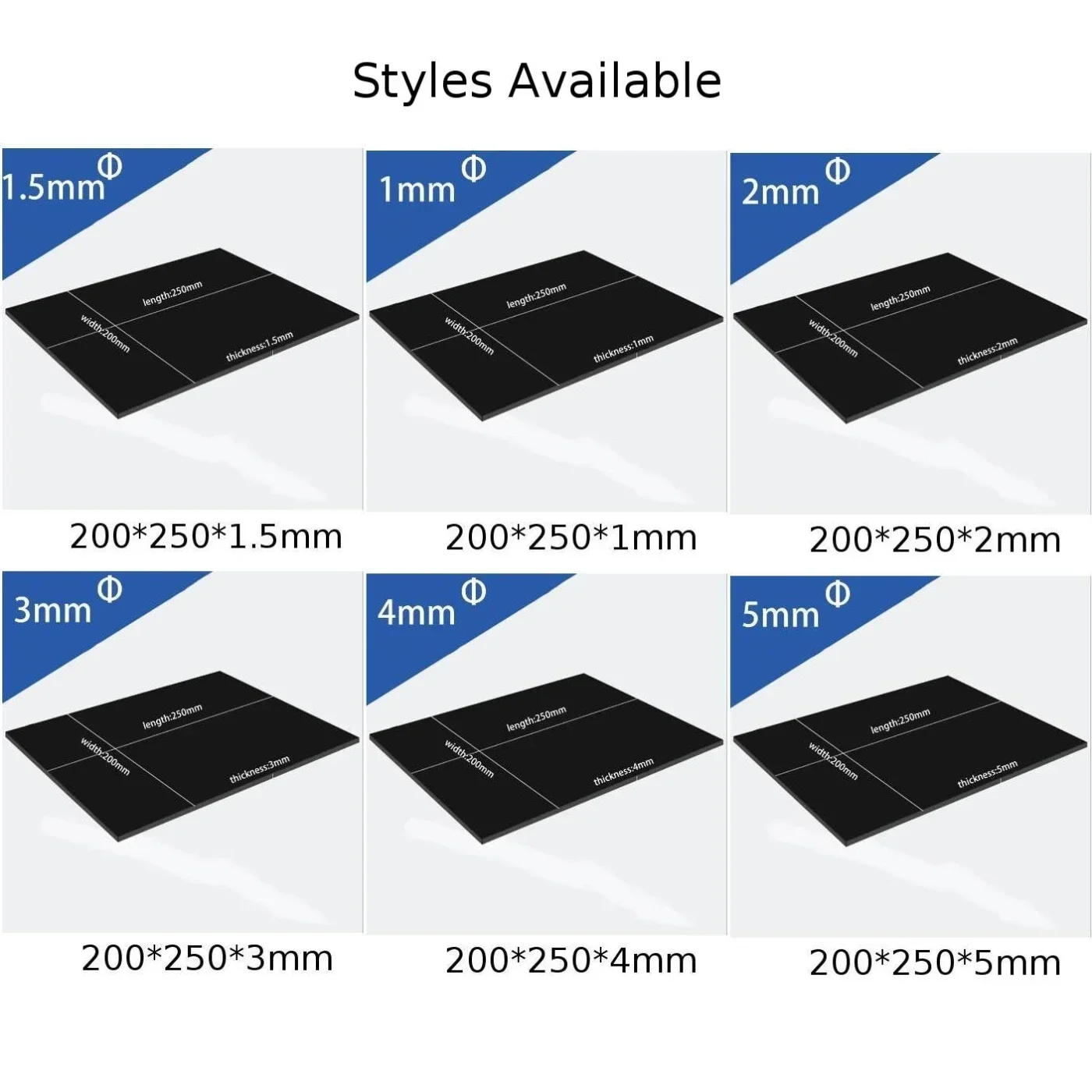 Dicke 1-5mm ABS Kunststoff Blatt Styrol Kunststoff Flache Blatt Schwarz Bord Vakuum Forming DIY RC Körper Teile für Industrie Werkzeuge