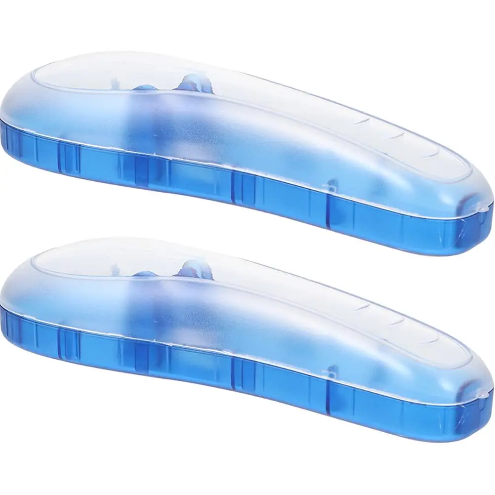 2 Pcs Storage Box for Electric Double Men Shavers Lightweight Portable Travel Case Safety Holder PC Material