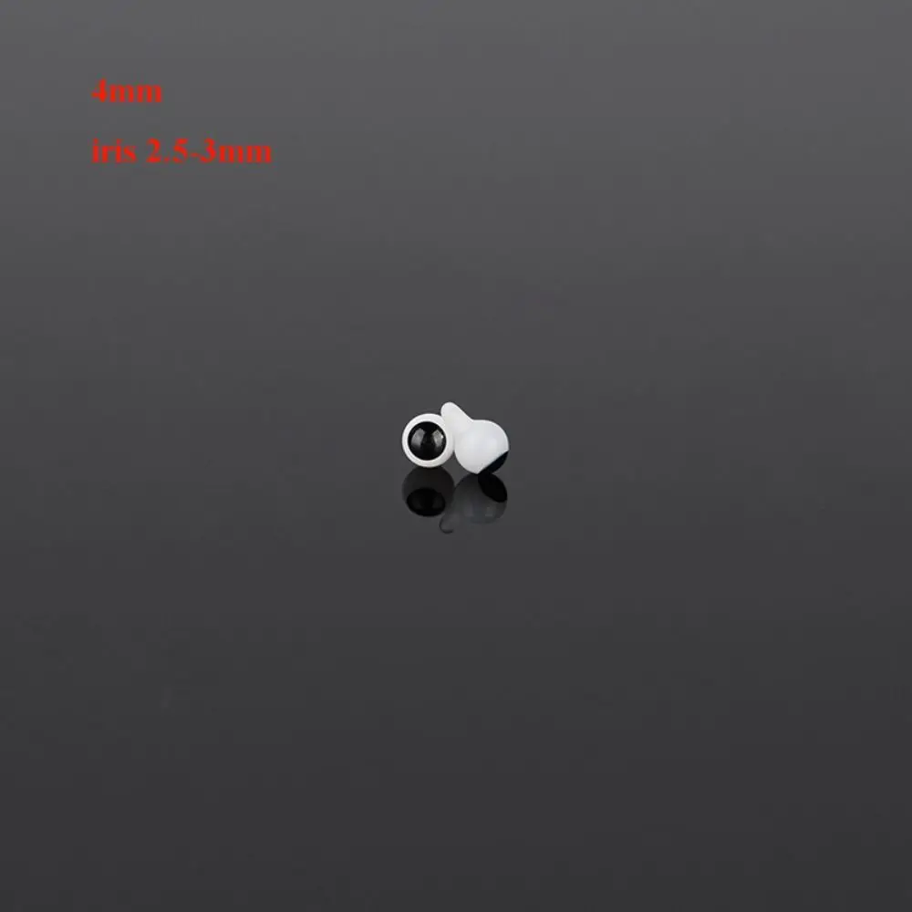 New 4mm 6mm 8mm 10mm Glass Eyes Eyeball Handle Style Black DIY Making Crafts Accessories Safety Animal For BJD /for OB11 Dolls