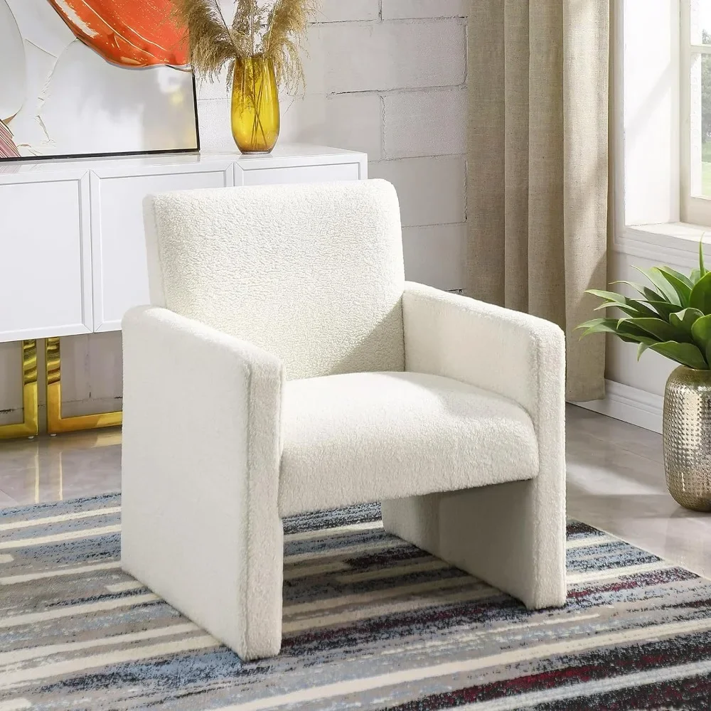 Chair Set Of 2 , Comfy Teddy Armchair Comfortable Reading Side Sitting Chairs，living Room Chairs