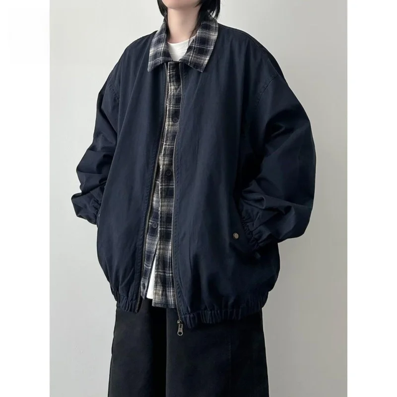 

Весенне-осенняя свободная мужская куртка в стиле хип-хоп, трендовая уличная одежда в стиле Харадзюку, корейская версия, повседневное пальто из полиэстера