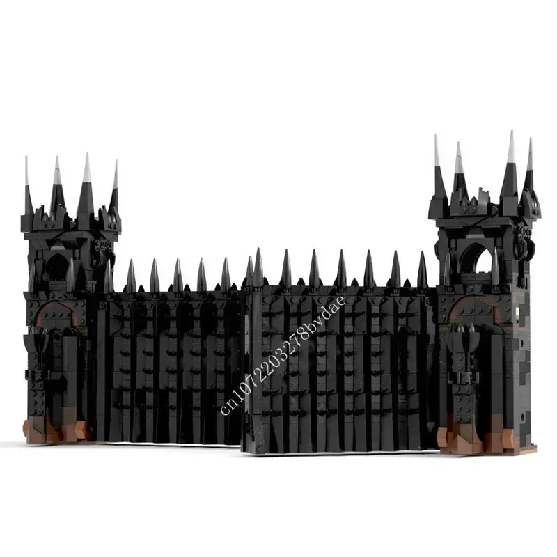 3580 個ブラックゲートモジュラー MOC クリエイティブストリートビューモデルカスタムパズル建築 DIY 教育組立モデルおもちゃギフト